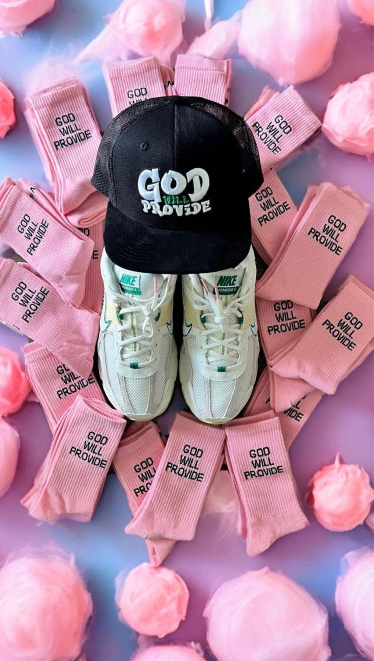 Cotton Candy God Will Provide Socks