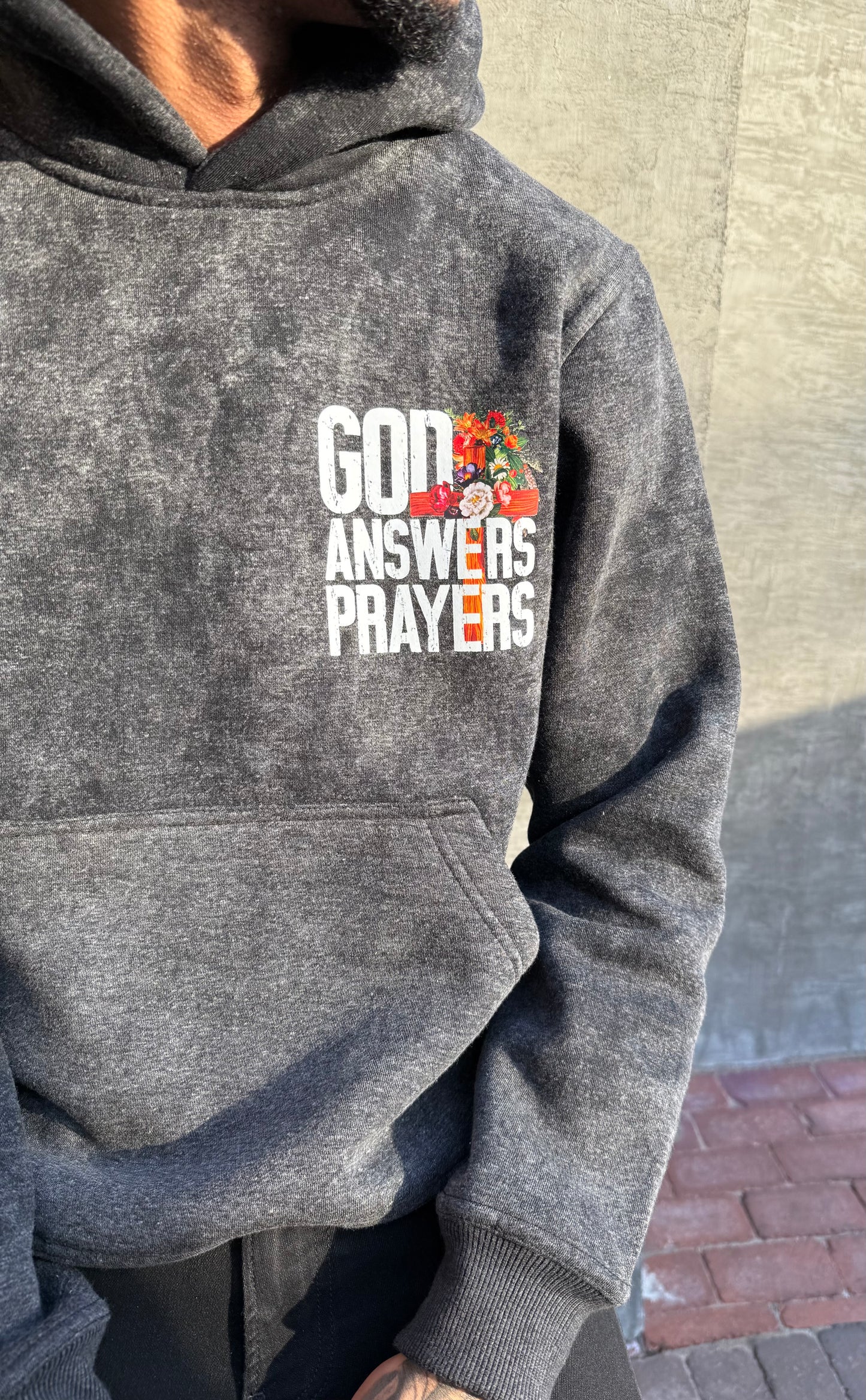 Acid Washed God Answers Prayers Hoodie