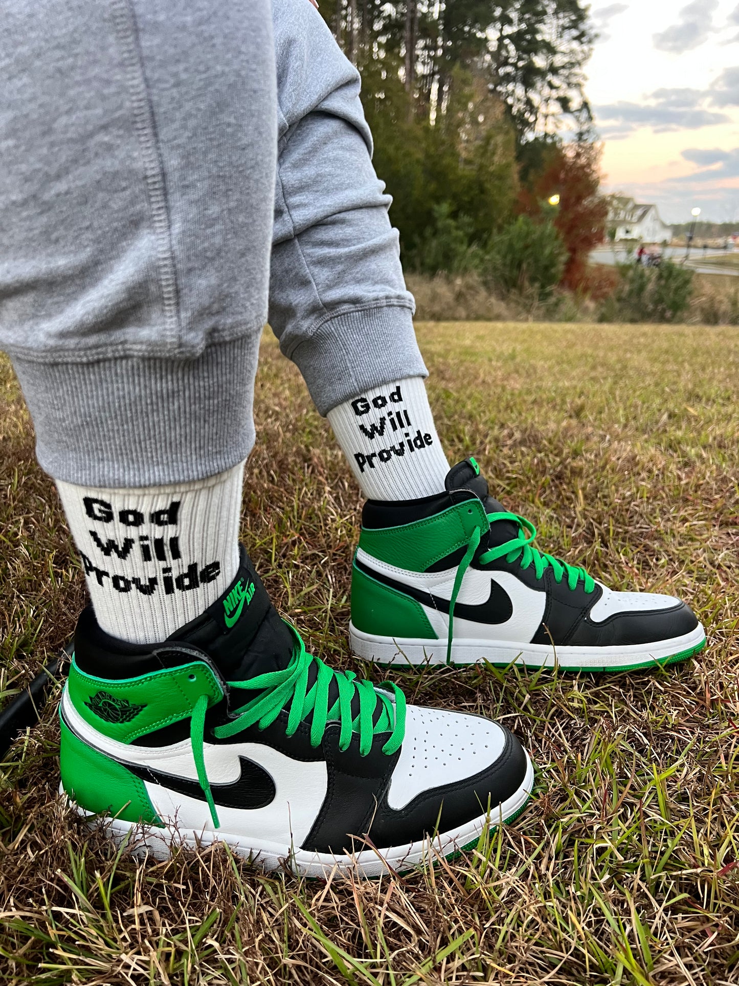 White God Will Provide Socks