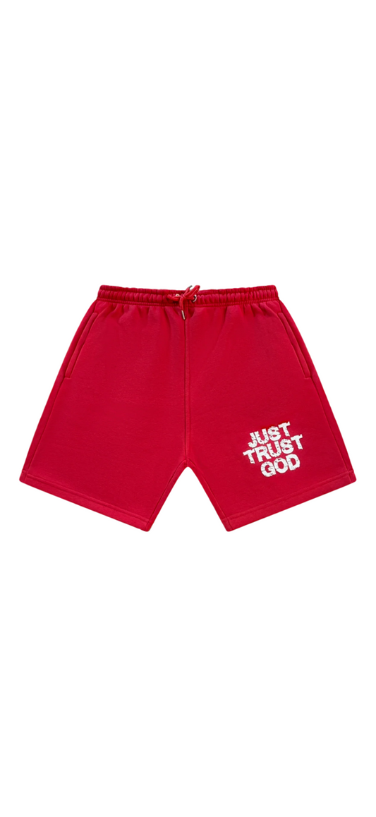 Red Full Faith Shorts