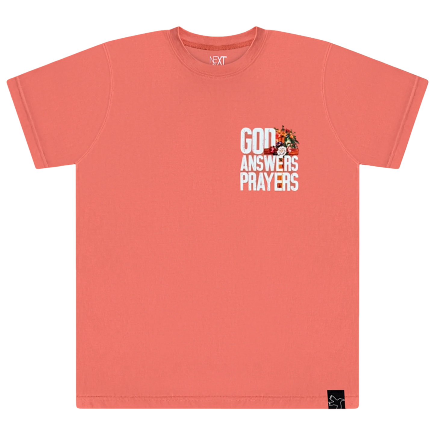 Peach God Answers Prayers Tee
