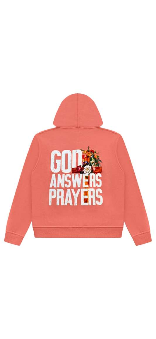 Peach God Answers Prayers Hoodie