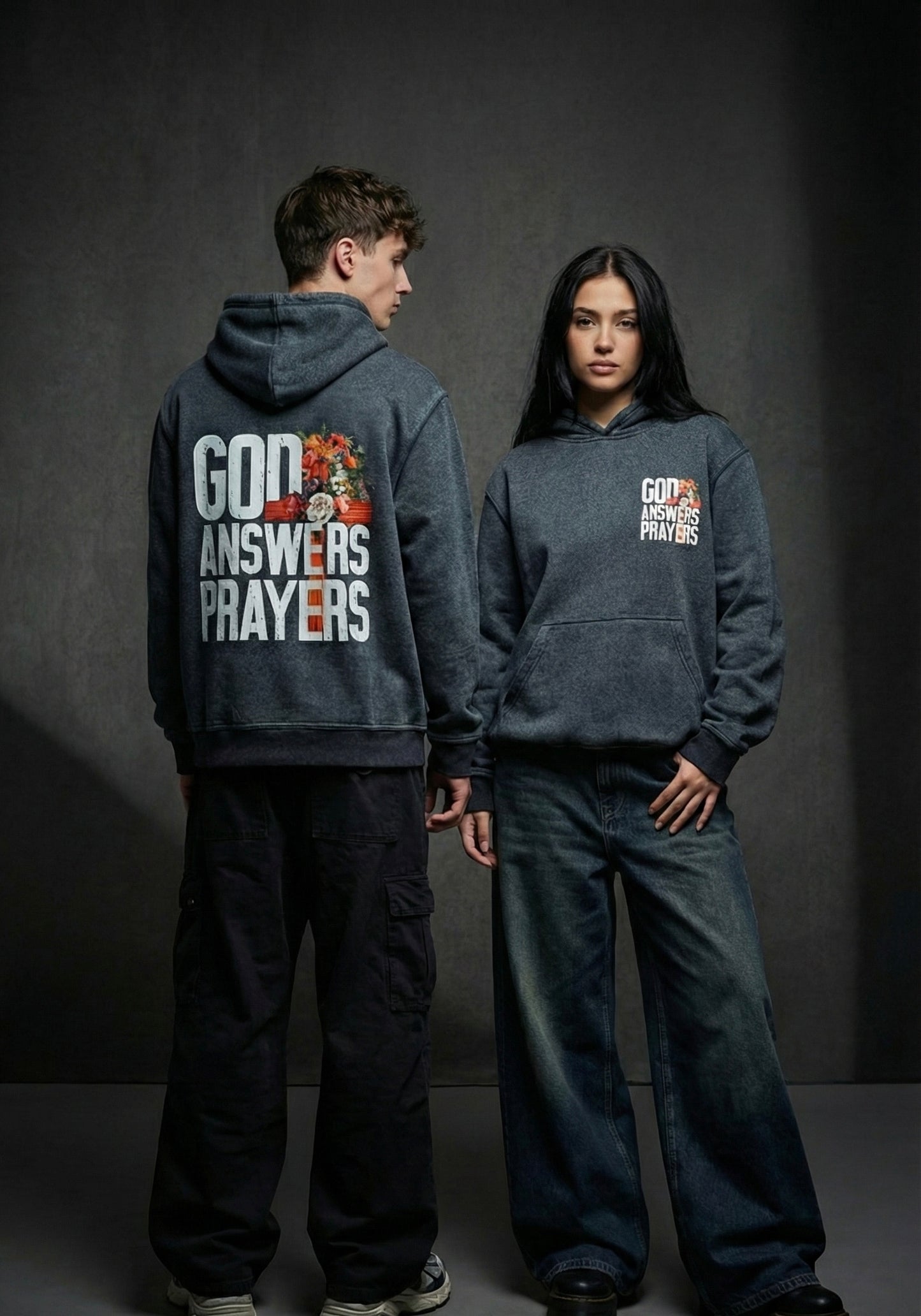 Acid Washed God Answers Prayers Hoodie