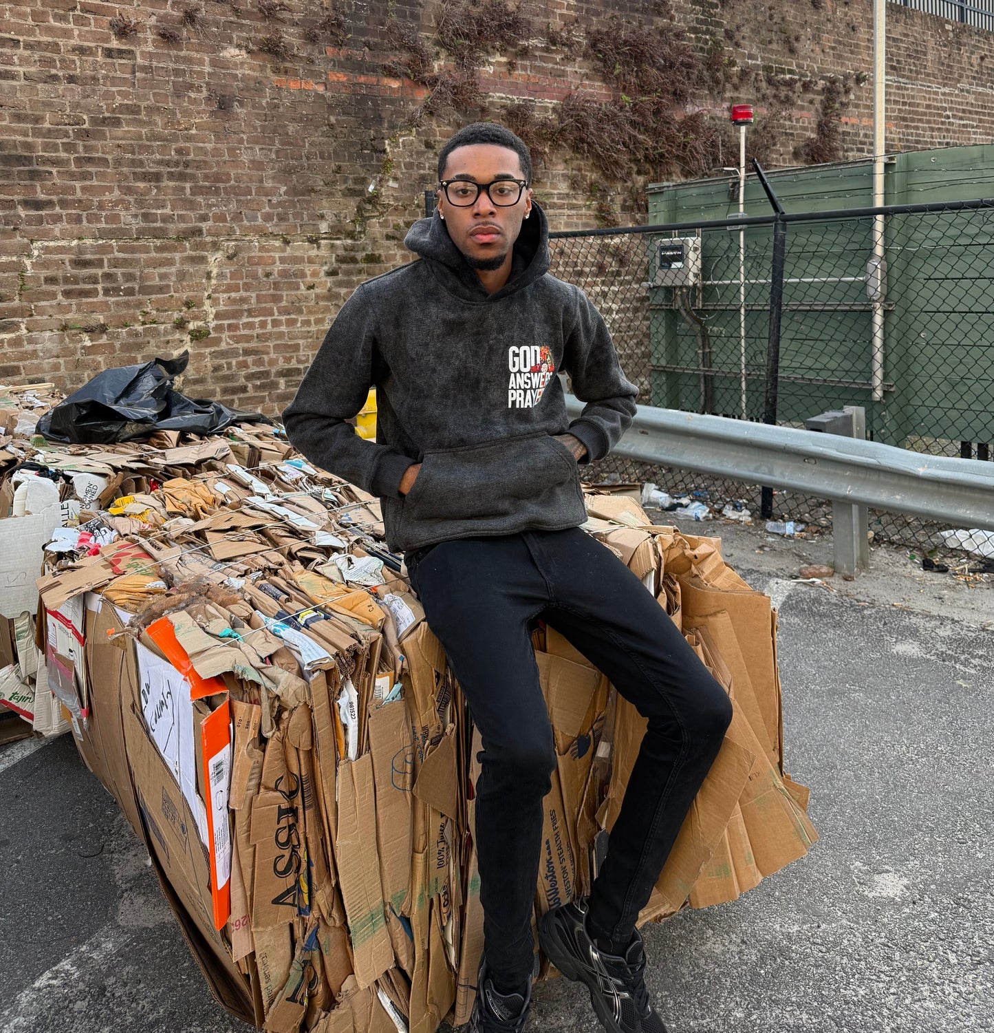 Acid Washed God Answers Prayers Hoodie