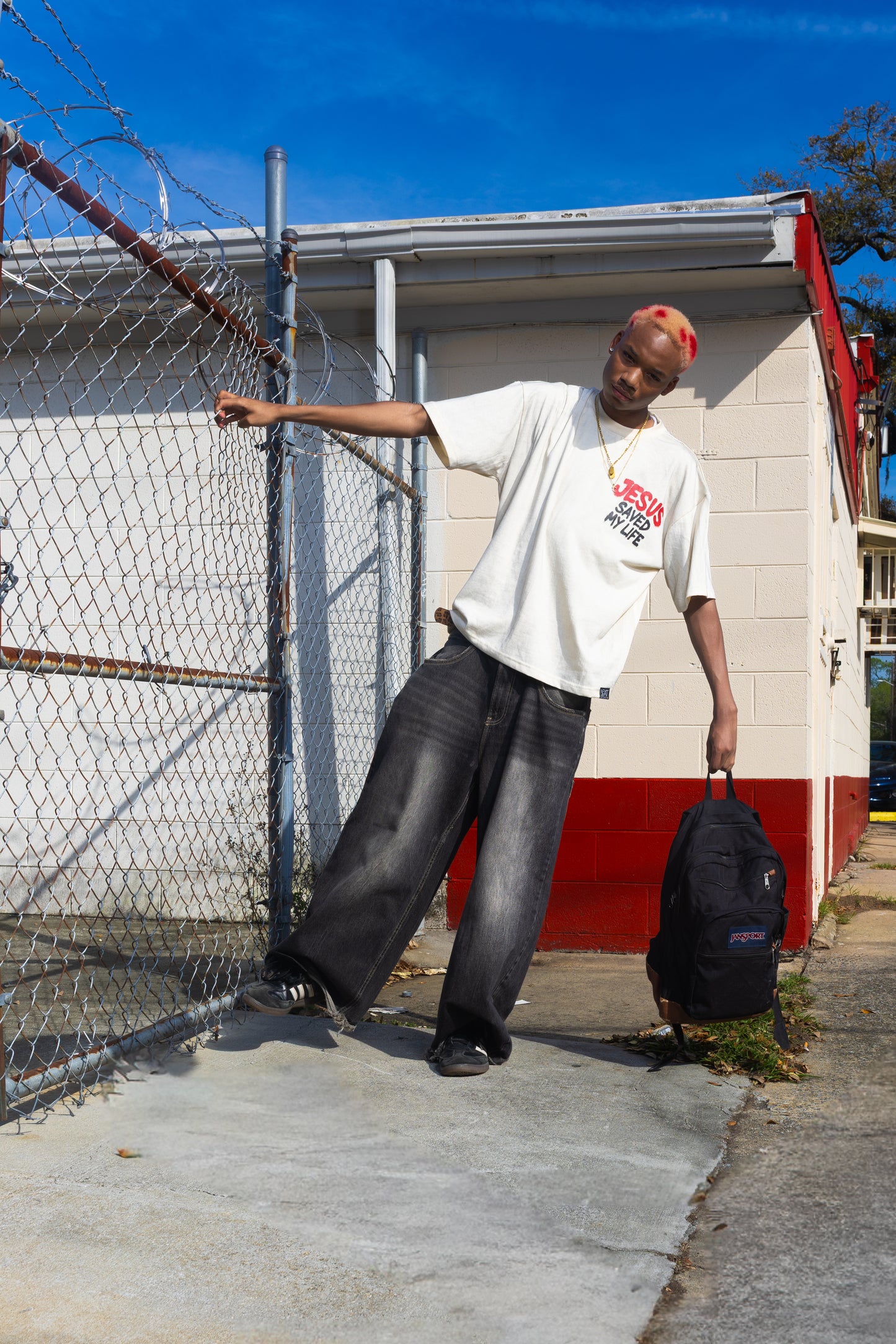 Oversized Jesus Saved My Life Tee