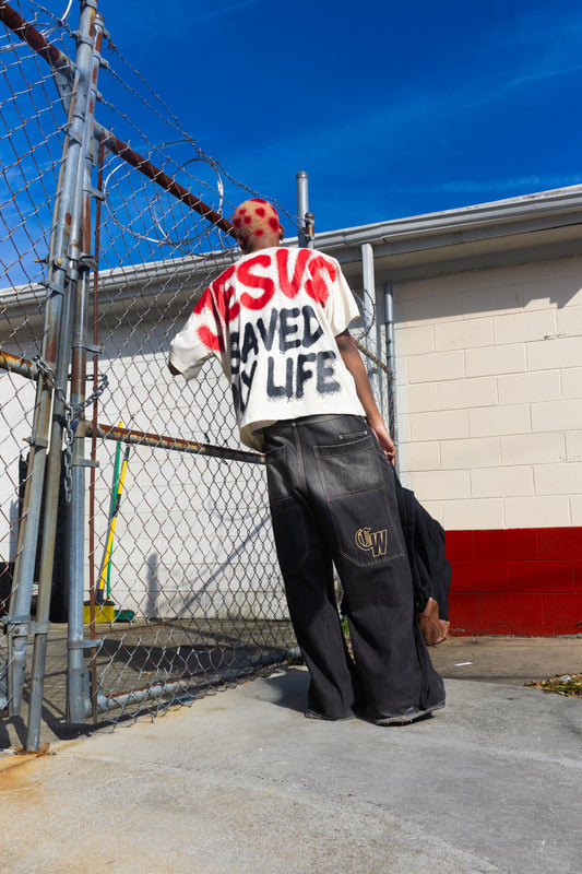 Oversized Jesus Saved My Life Tee